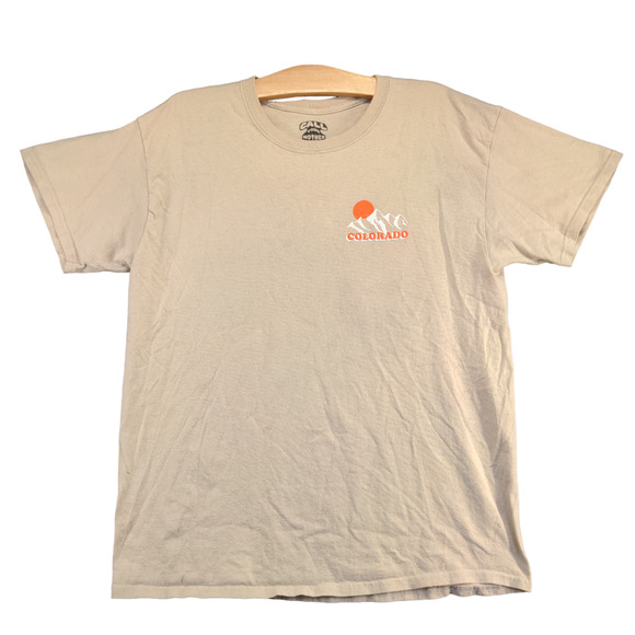 Call Your Mother Men's Colorado Paradise T-Shirt Tan Large Short Sleeve - Picture 1 of 16